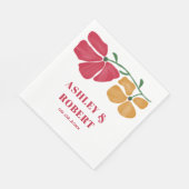 ブライト&カラフル新しいフローラウェディングレセプション スタンダードランチョンナプキン (角)