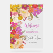 ブライト&ガーデンカラフルフローラブライダルシャワー アクリルサイン (正面)