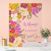 ブライト&ガーデンカラフルフローラブライダルシャワー アクリルサイン (ウェディング)
