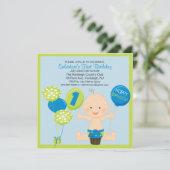 ブライト·スマッシュケーキボーイズ初の誕生日招待状 招待状 (スタンド正面)