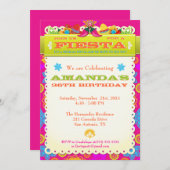 ブライト&フィエスカラフルタ誕生日パーティーの招待 招待状 (正面/裏面)