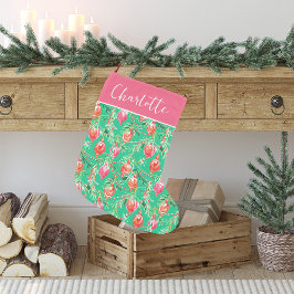 ブライト・フェスティブ・キッチュ・クリスマス | モノグラム スモールクリスマスストッキング