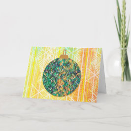 ブライト&レトロクリスマスホリデーオーナメントアート カード