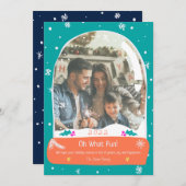 ブライトOhどのようなおもしろいフォトスノーグローブイラストレーション シーズンカード (正面/裏面)