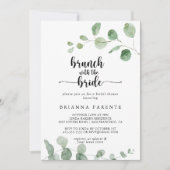ブライドとブランチ喜びユーカリのシャワー 招待状 (正面)