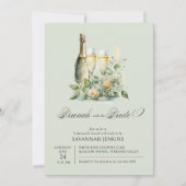 ブライドのメイドブランチとブライドのシャンパンフローラ 招待状 (正面)