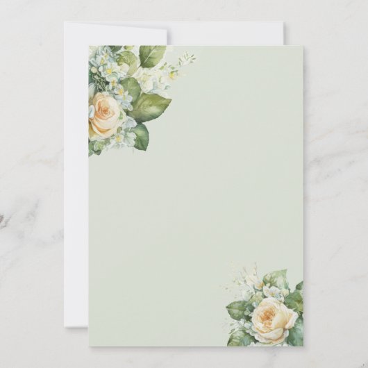 ブライドのメイドブランチとブライドのシャンパンフローラ 招待状 (裏面)