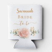 ブライドの頬を染めるようなバラ色の金色と、フレッシュなユーカリのグリーンが華やかに絡み合う 缶クーラー (裏面)