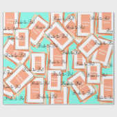 ブライドへカンタロープブルー ラッピングペーパー (フラット)