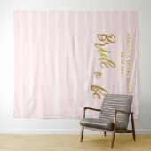 ブライドへピンクのブライダルストライプボホシック タペストリー (インサイチュ(横))