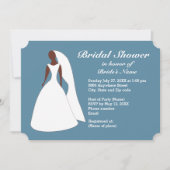 ブライドインガウンナイアガラブルーブライダルシャワー招待状 招待状 (正面)