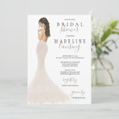 ブライドインシャンパンレースガウンブライダルシャワーインビタット 招待状 (スタンド正面)