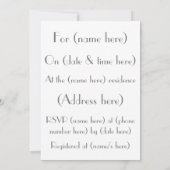 ブライドインピンクヘッド花瓶マニキュアブライダルシャワー 招待状 (裏面)