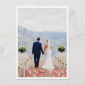 ブライドウォーターカラーフラワーの結婚式招待状 招待状 (裏面)