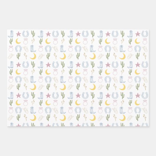 ブライド'エム女性のカーボーイサウ結婚ムズ ラッピングペーパーシート (正面2)