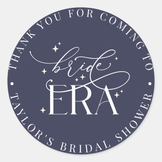 ブライドエラ ブライダルシャワー 感謝ステッカー ラウンドシール (正面)