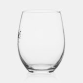 ブライドエレガントブラックレトロタイポグラフィ ステムなしワイングラス (左)