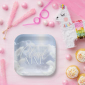 ブライドオンクラウドナイン9ホワイトパンパブライダルシャワー ペーパープレート (パーティー)