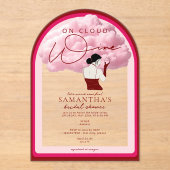 ブライドオンクラウドワインナパワイナリーバチェロレッテ アクリル招待状 (正面)