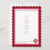 ブライドオンクラウドワインワイナリーナパバチェロレッテ 招待状 (裏面)