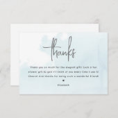 ブライドオンクラウド9ブライダルシャワーサンキューカード エンクロージャーカード (正面/裏面)