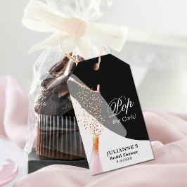 ブライドオンブラックブライダルシャワーフリット ギフトタグ