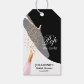 ブライドオンブラックブライダルシャワーフリット ギフトタグ (正面)