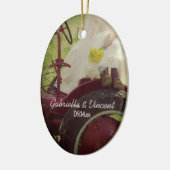 ブライドオンレッドトラクターカントリーファーム結婚ズ セラミックオーナメント (左)