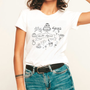 ブライドスクワッド ウェディングパーティー ドゥードルTシャツ トライブレンドTシャツ