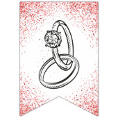 ブライドトゥバラ金ゴールドグリッターブライダルシャワー バンティングフラッグ (第2の旗)