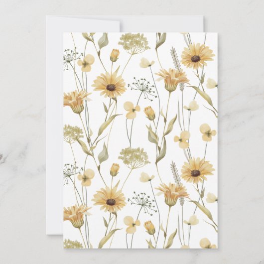 ブライドトゥビーカモミールデイジーピンクブライダルシャワー 招待状 (裏面)