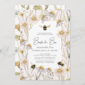 ブライドトゥビーカモミールデイジーピンクブライダルシャワー 招待状 (正面/裏面)
