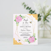 ブライドトゥビーピンクアジサイブライダルシャワー招待状 (スタンド正面)