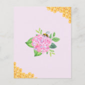 ブライドトゥビーピンクアジサイブライダルシャワー招待状 (裏面)