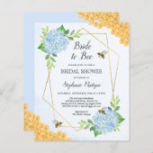 ブライドトゥビーブルーアジサイブライダルシャワー招待状 (正面/裏面)