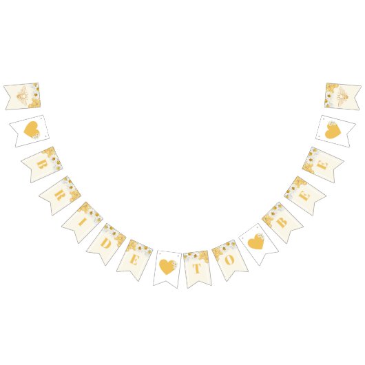 ブライドトゥビー(昆虫)マルハナバチハニースウィーティブライダルシャワー バンティングフラッグ (全)