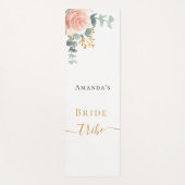 ブライドトライブ ローズゴールド フラワー ユーカリ グリーン ヨガマット (正面)