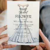 ブライドドレスミニマルブライダルシャワー 招待状