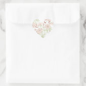 ブライドピンクのバラの結婚式 ハートシール (バッグ)