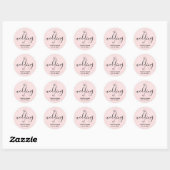 ブライドピンクの結婚式 ラウンドシール (シート)