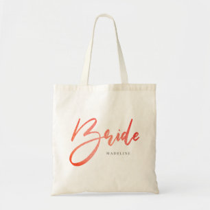 ブライドピーチピンクフェイクグリッターズ結婚キャンバス2 トートバッグ