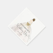 ブライドブルネットドレスフローラブライダルウェディングデー スタンダードカクテルナプキン (角)