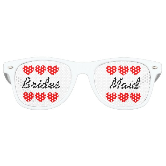 ブライドメイおもしろいドハートバチェロレッテ レトロサングラス (正面)