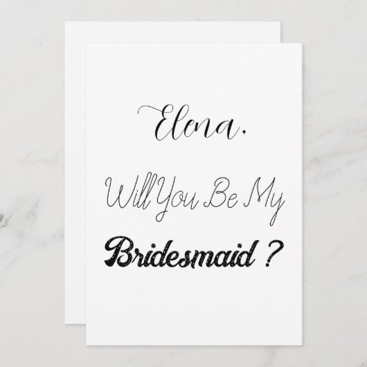 ブライドメイエレガントド提案シンプルトレンディー結婚の 招待状 (正面/裏面)