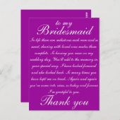 ブライドメイドありがとう ポストカード (正面/裏面)