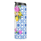 ブライドメイドのギフト青いタイルbougainvilleasカスタム タンブラー (回転右)