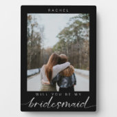 ブライドメイドのミニマリストな黒い写真になるか フォトプラーク (正面)