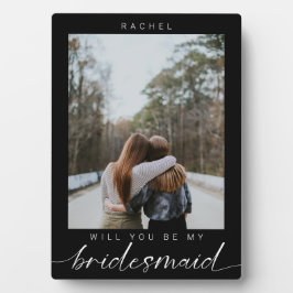 ブライドメイドのミニマリストな黒い写真になるか フォトプラーク