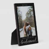 ブライドメイドのミニマリストな黒い写真になるか フォトプラーク (側面)