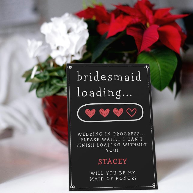 ブライドメイドのロードハートブラックのブライドメイド提案 (Bridesmaid Loading Heart Black Bridesmaid Proposal
)